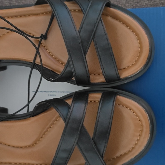 ARIZONA JEAN CO BRAND WOMEN'S BLACK SUMMER HEELS WITH MEMORY FOAM SIZE 9.5 - Picture 4 of 14